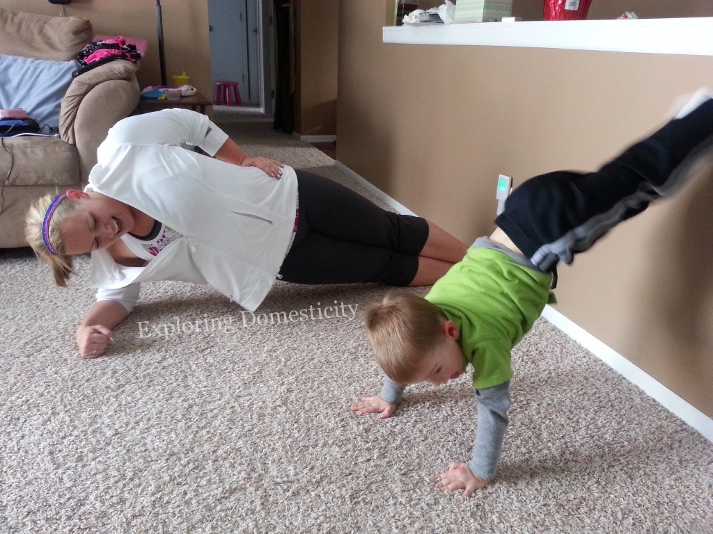 Setting a healthy example: working out with kids