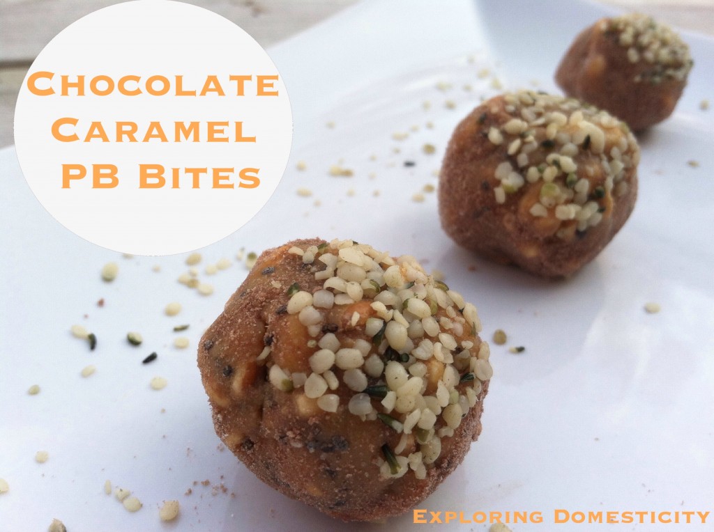 Chocolate caramel PB bites