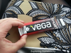 vega sport energy bar on the go