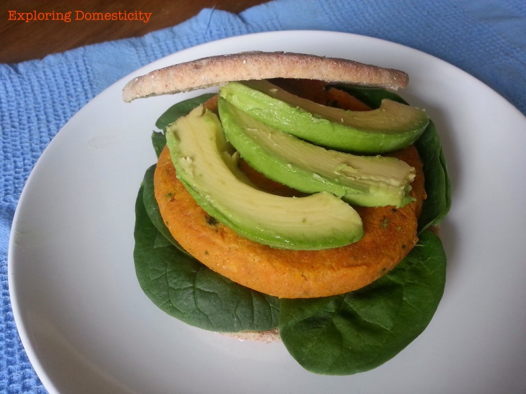 Easy veggie burger recipe with carrots and chickpeas
