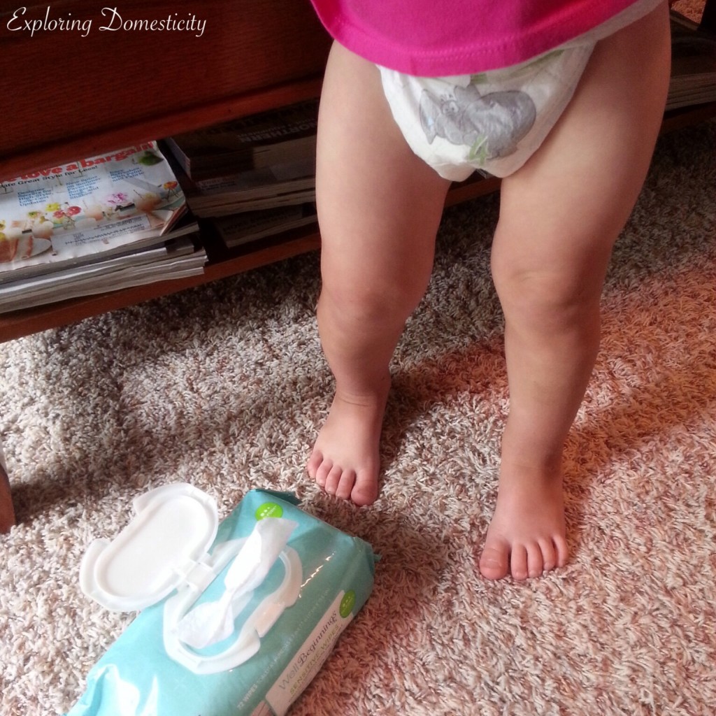 Name brand vs store brand diapers: Walgreens well beginnings diapers and wipes