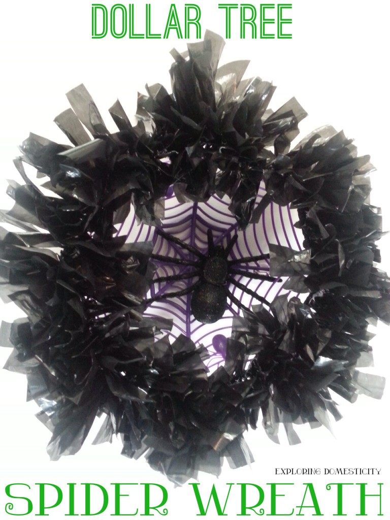 Dollar tree spider wreath