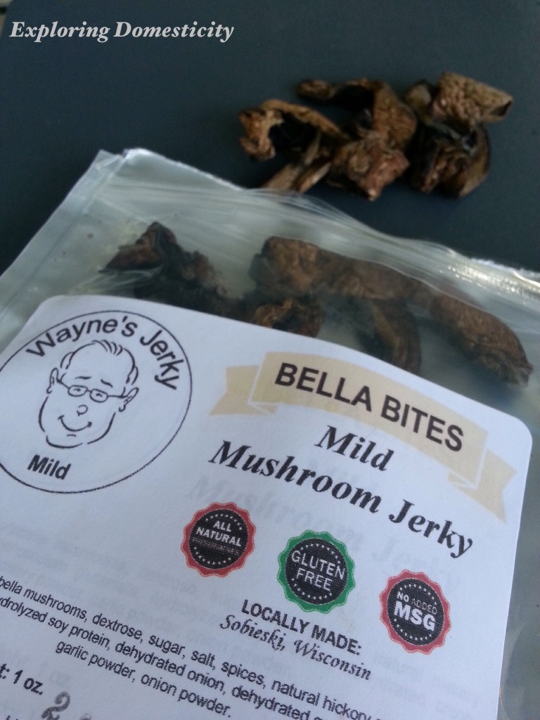 Mushroom jerky - Wayne's jerky baby Bella bites review