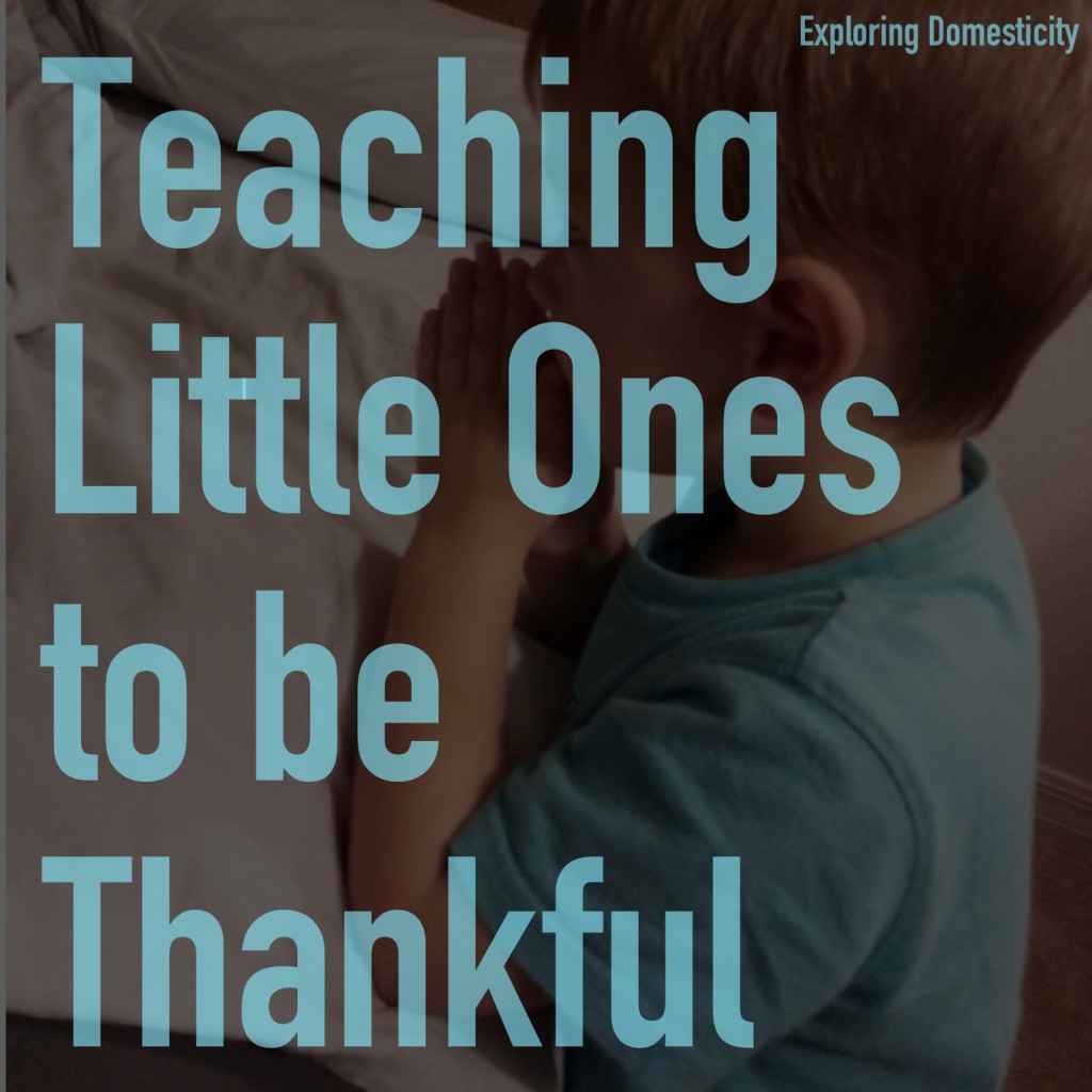 Teaching little ones to be thankful