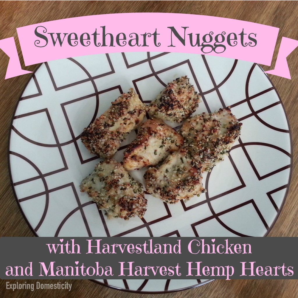 Sweetheart Nuggets {with Harvestland Chicken and Manitoba Harvest Hemp Hearts}