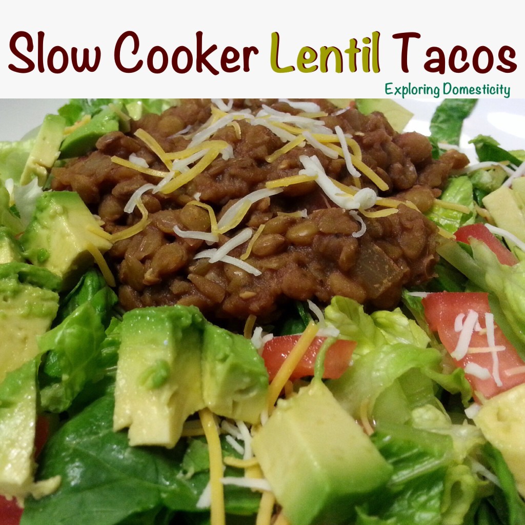 Slow cooker lentil tacos