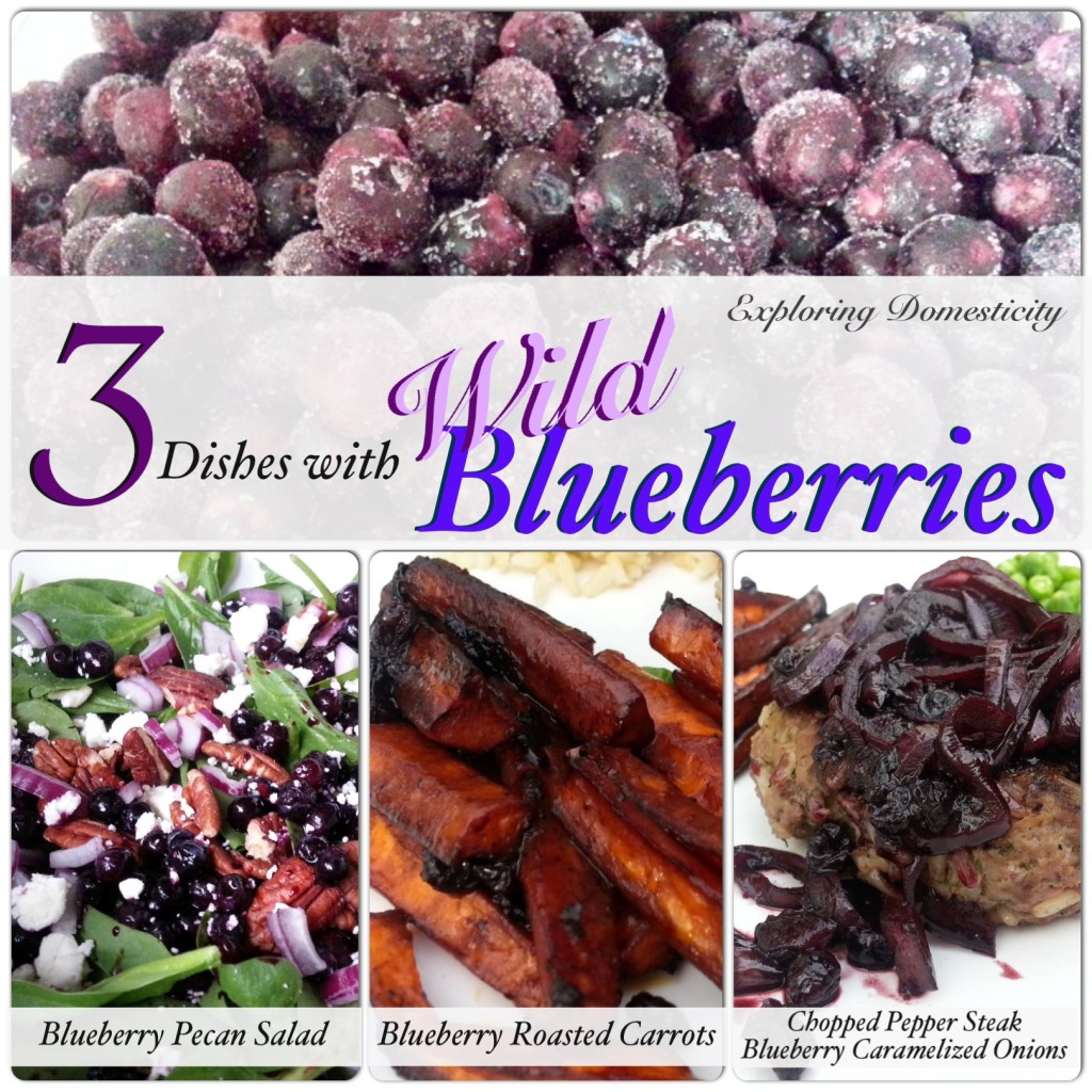 3 Dishes with wild Blueberries