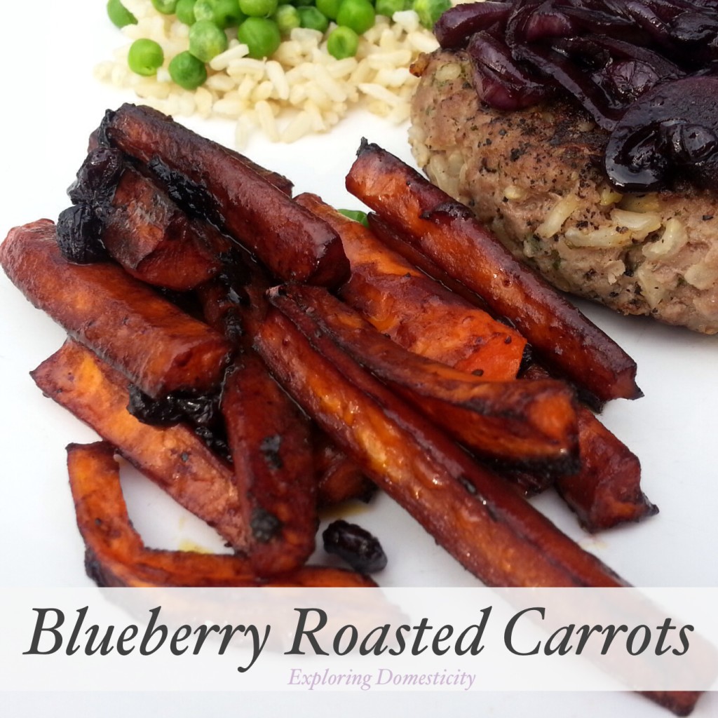 Blueberry Roasted Carrots {3 Dishes with Wild Blueberries}