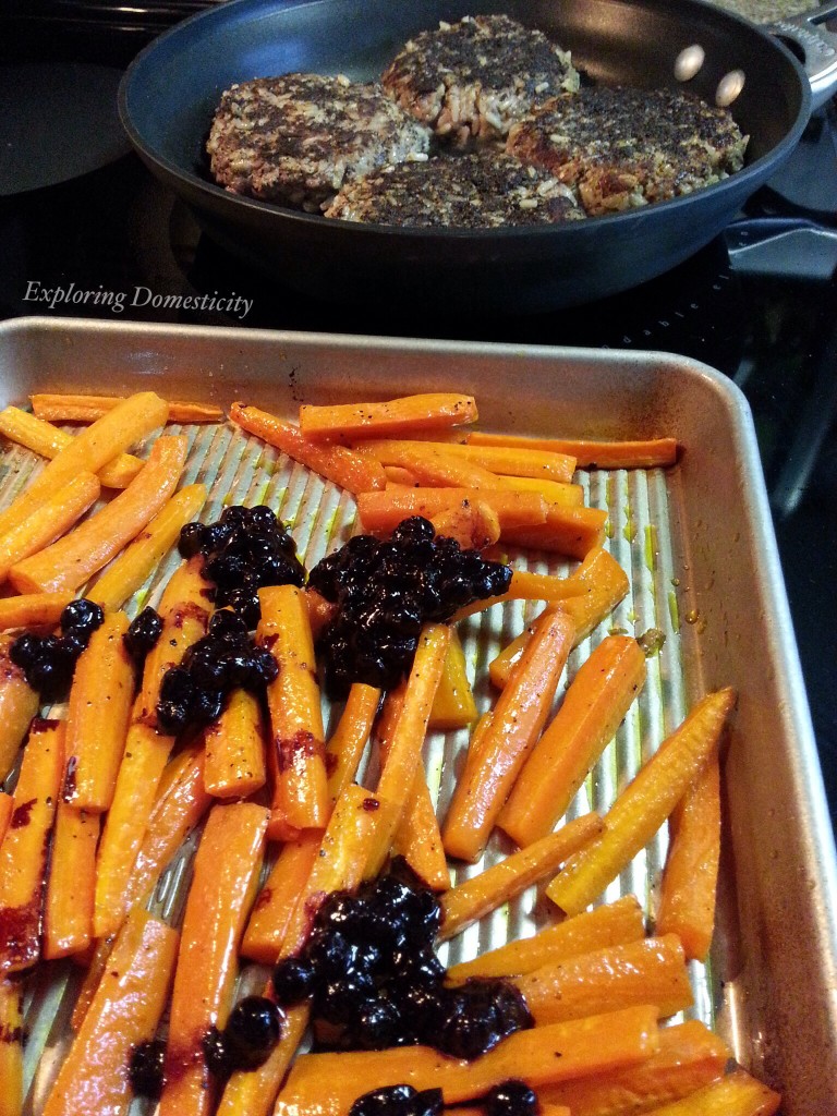 Blueberry Roasted Carrots {3 Dishes with Wild Blueberries}
