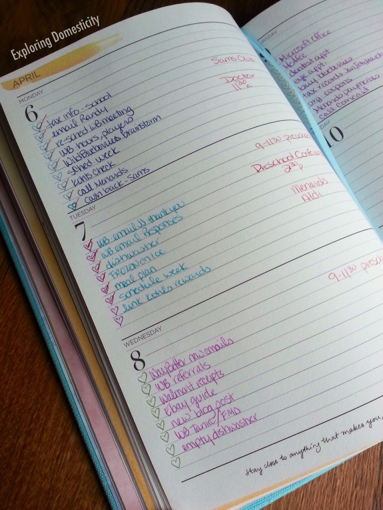 Planner to-do list