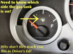 How to find our which side your gas tank is on