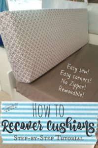 How to Recover Cushions - Easy sew, easy corners, no zipper, removable for washing