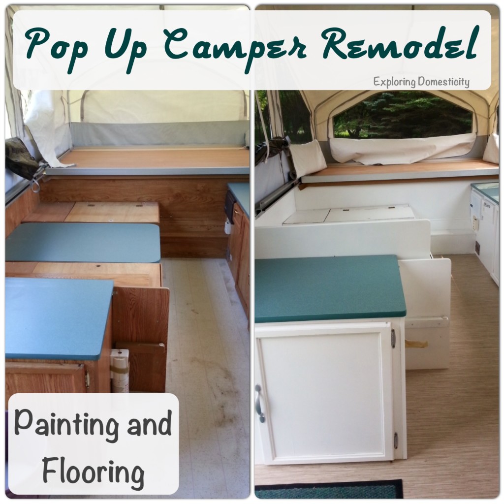 Pop Up Camper Remodel Painting And Flooring Exploring Domesticity