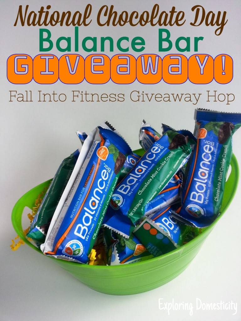 International chocolate day balance bar giveaway - fall into fitness giveaway hop