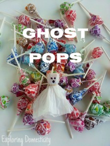 Ghost Pops: add a little flair for Halloween and reuse all those plastic bags