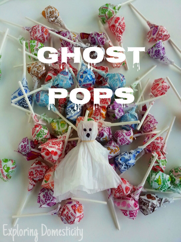 Ghost Pops: add a little flair for Halloween and reuse all those plastic bags