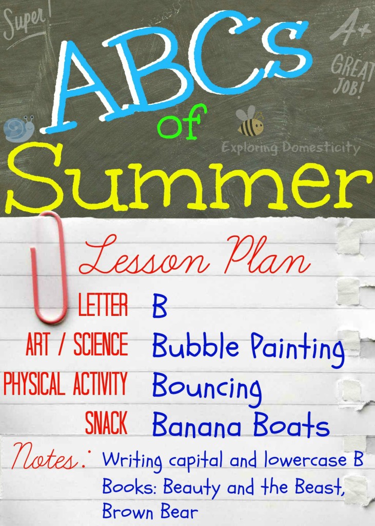 ABCs of Summer Lesson Plan B