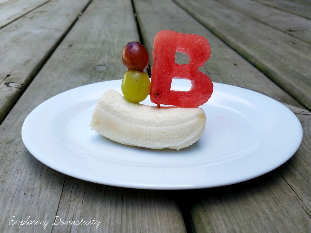 Banana Boats Letter B Snack