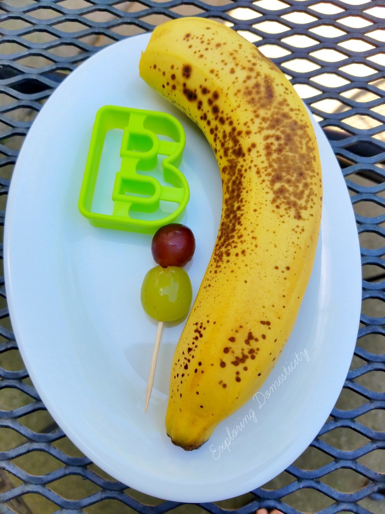 Letter B Snack Banana Boats