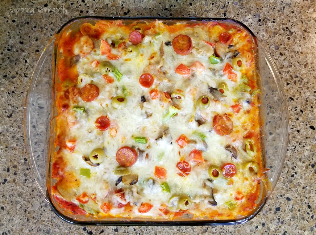 Spaghetti Squash Pizza Hotdish