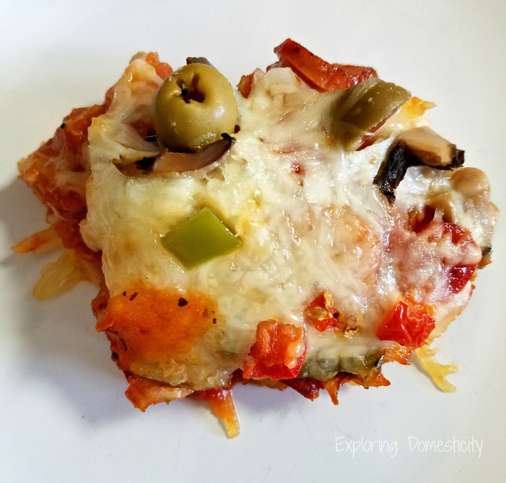 Spaghetti Squash Pizza Casserole / Hot Dish