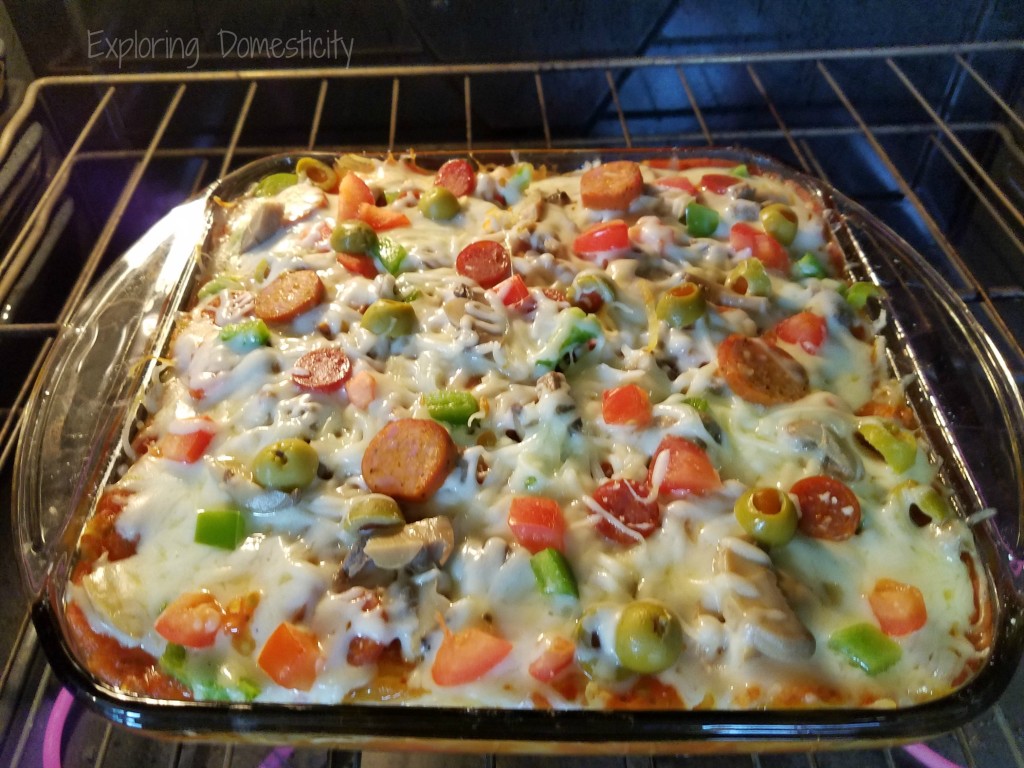 Spaghetti Squash Pizza Hotdish