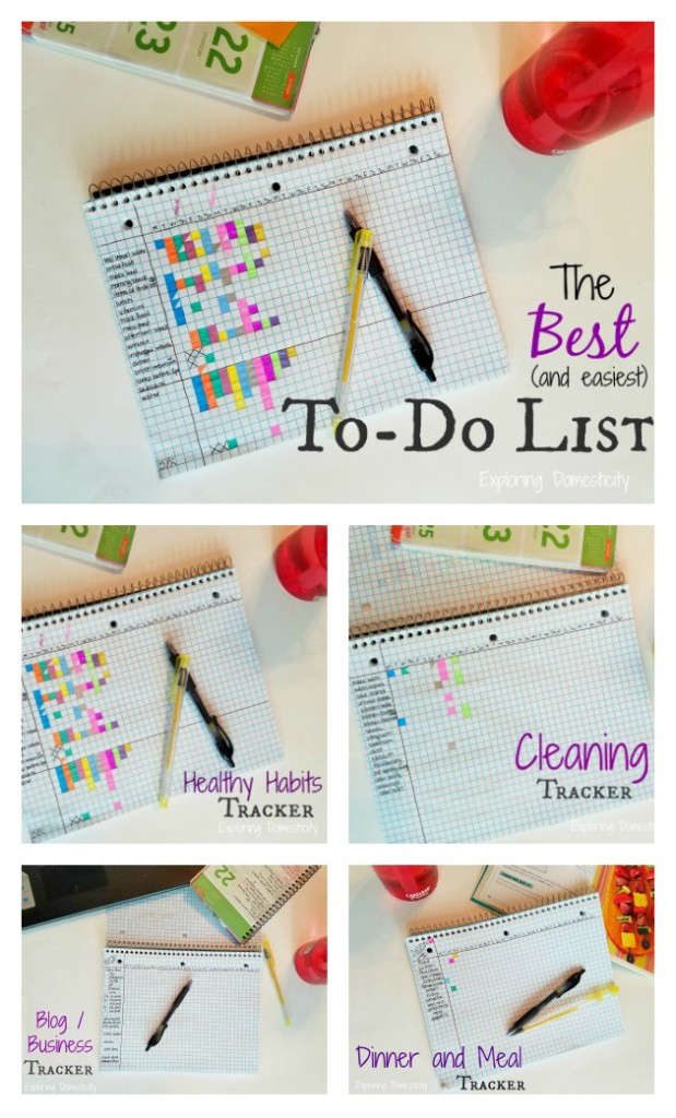 The Best (and easiest) To-Do List: healthy habits and fitness, cleaning, business and blogging, meals, etc