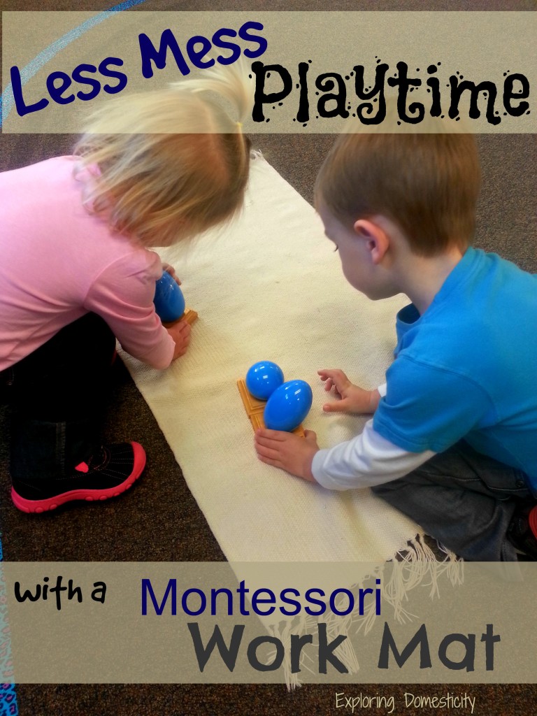 less mess playtime with a montessori work mat