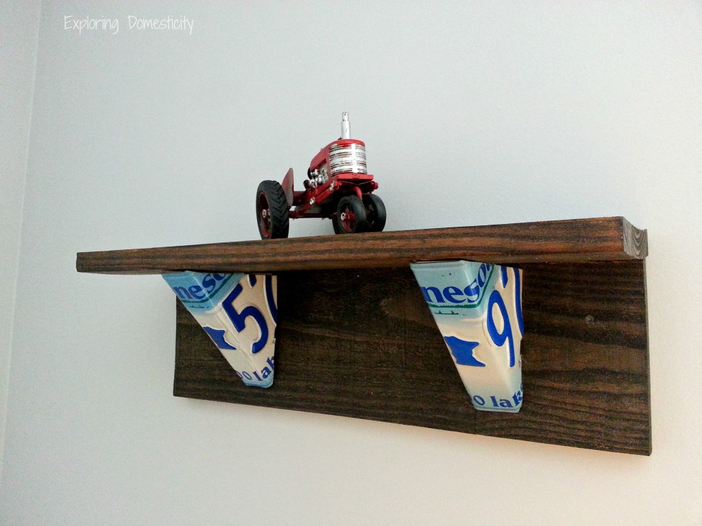 Route 66 Bedroom license plate shelves