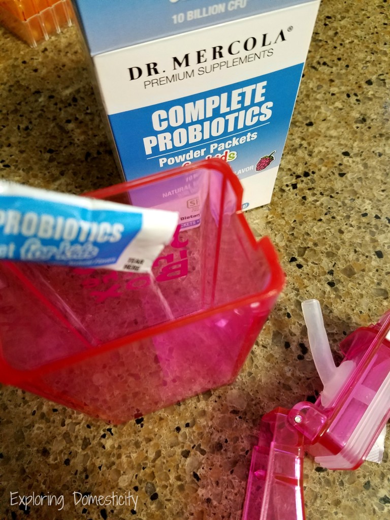 Dr. Mercola’s Complete Probiotic Powder Packets for kids and Drink in the Box