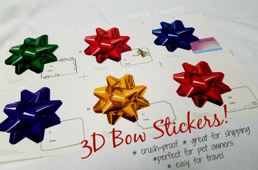 3D Bow Stickers for Gifts - perfect for shipping, traveling, pet-owners, and anyone!