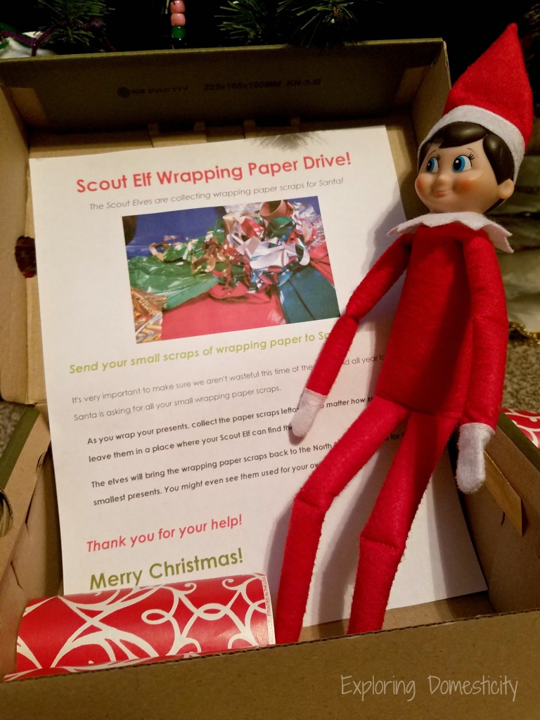 Scout Elf on the Shelf - Elf Wrapping Paper Drive