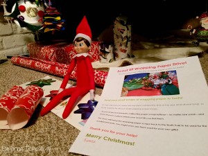Scout Elf Wrapping Paper Drive: use up wrapping paper scraps with Elf ...