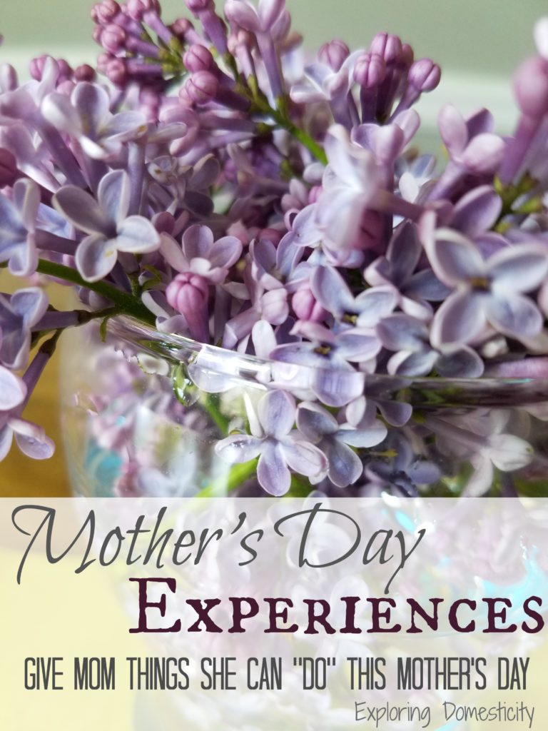 Mother's Day Experiences: Gift Experiences instead of the traditional flowers