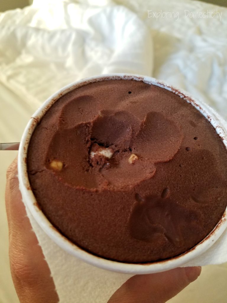 Arctic Zero Rocky Road Trip - healthier frozen treat with marshmallows and pecans