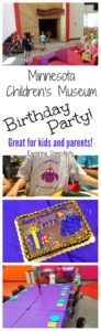 Minnesota Children's Museum Birthday Party - great for kids and parents