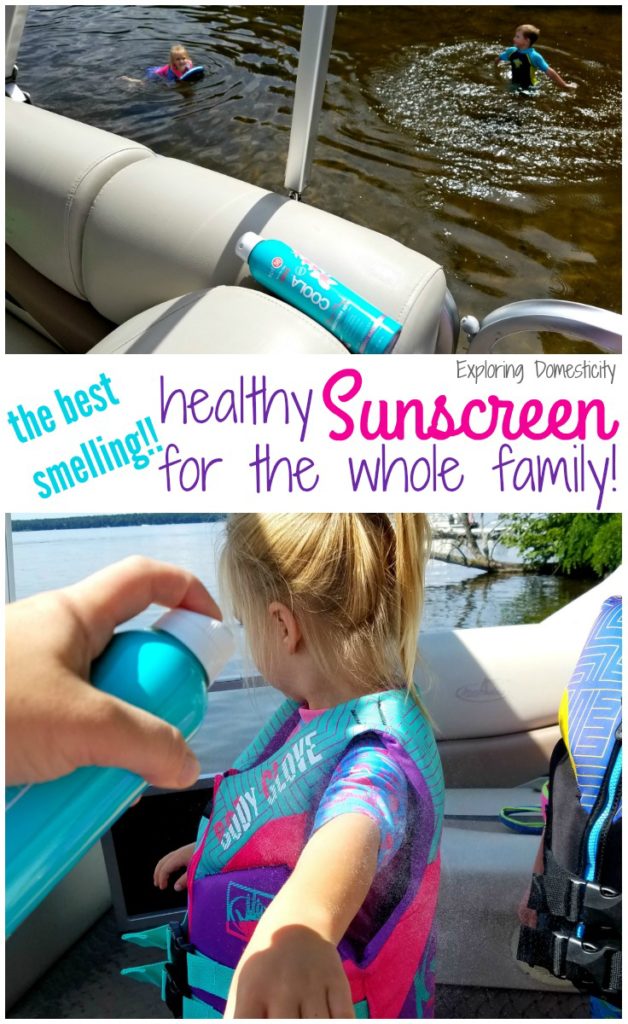 Best smelling healthy sunscreen for the whole family - COOLA sunscreen spray