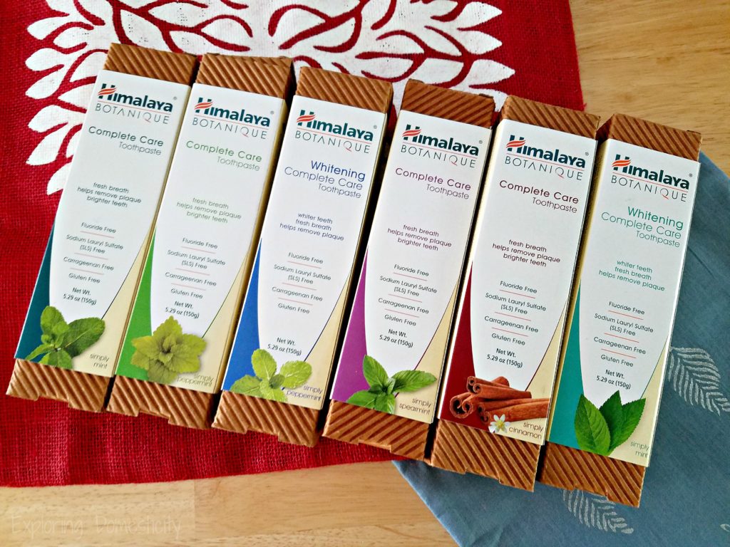 Himalaya Botanique Toothpaste flavors