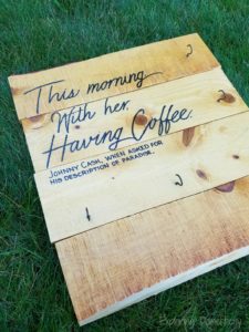 This Morning Having Coffee with Her - Johnny Cash quote coffee mug display