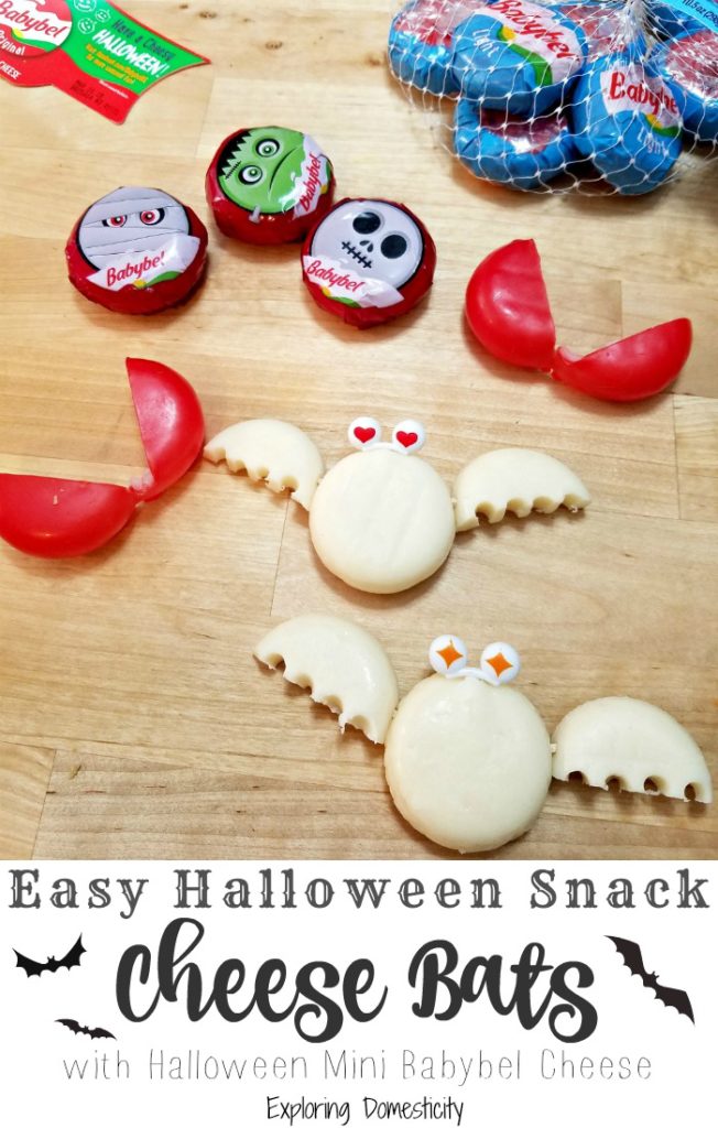 Easy Halloween Snack - Cheese Bats! - with Halloween Mini Babybel Cheese