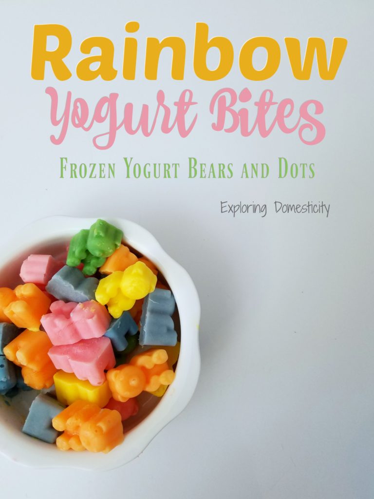 Rainbow Yogurt Bites - Healthy Snack Kids love with Frozen Yogurt Bears and Dots