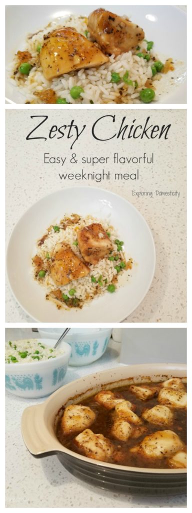 Zesty Chicken - flavorful easy meal perfect for weeknights or as a freezer meal