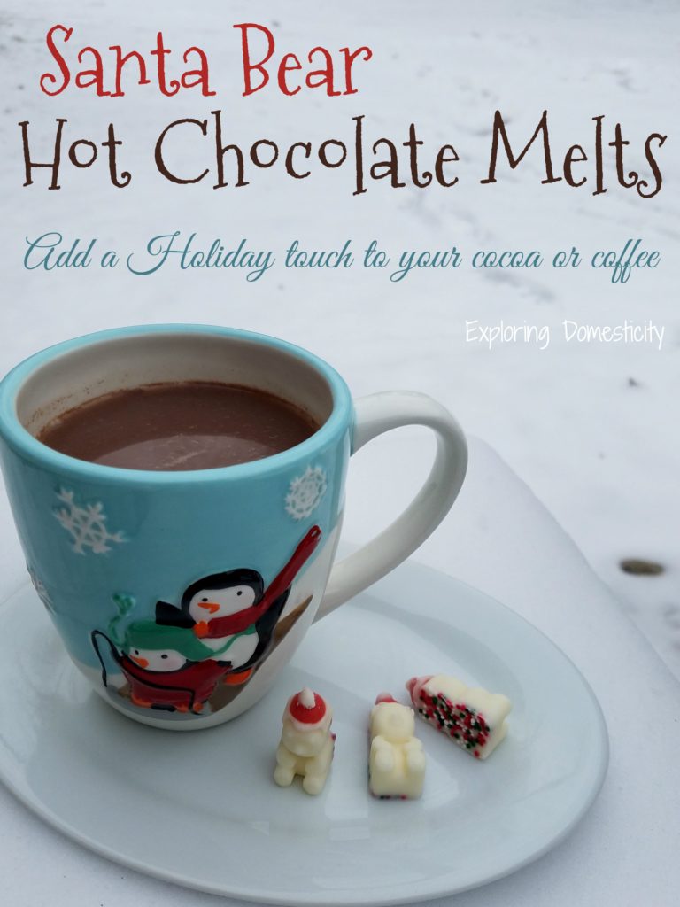 Santa Bear Hot Chocolate Melts - Add a Holiday touch to your cocoa or coffee