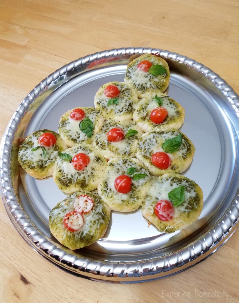 Warm Caprese Christmas Tree Holiday Appetizer