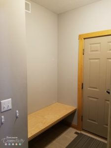 Mudroom BEFORE built in cubbies and storage