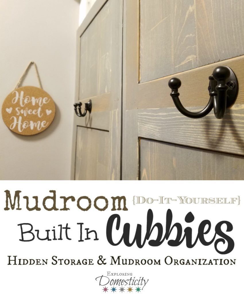 Mudroom Built In Cubbies - Hidden Storage and Mudroom Organization for kids and families