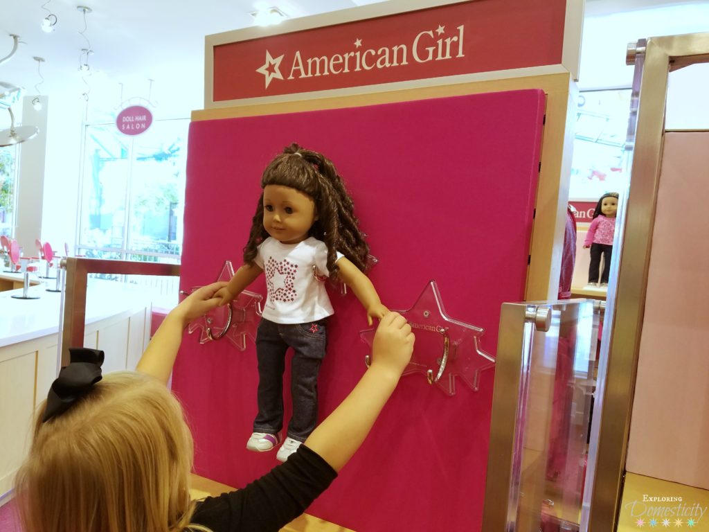 American Girl Doll Holder - store bought and DIY versions