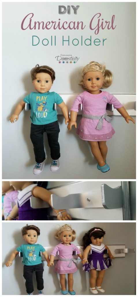 DIY American Girl Doll Holder - Organize your 18 inch dolls with a DIY holder