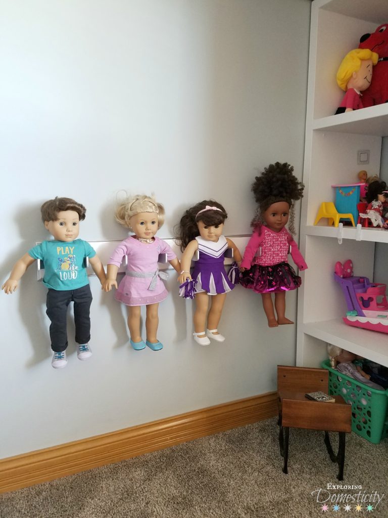 DIY American Girl Doll Holder - keep 18 inch dolls organized and displayed