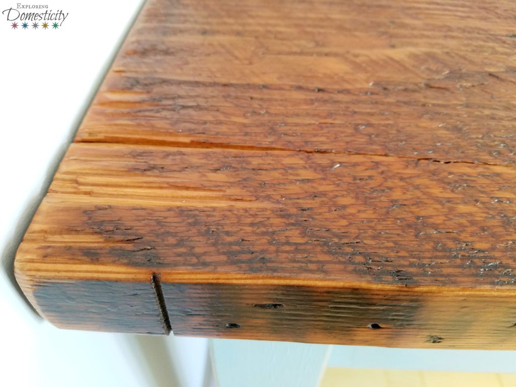 Farmhouse Tables with Gorgeous Reclaimed Wood - floor joists from 1800s building